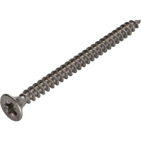 VBA Vis bois agglo Inox A2 Tête fraisée Pozi 4.5X80-10 pièces (1/5)