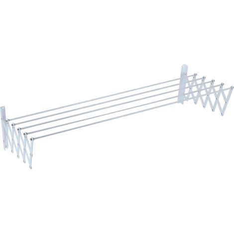 Sauvic 89793 - Tendedero E x tensible plastificado 90 cm, Color Blanco, 90 x 78 x 26,5 cm