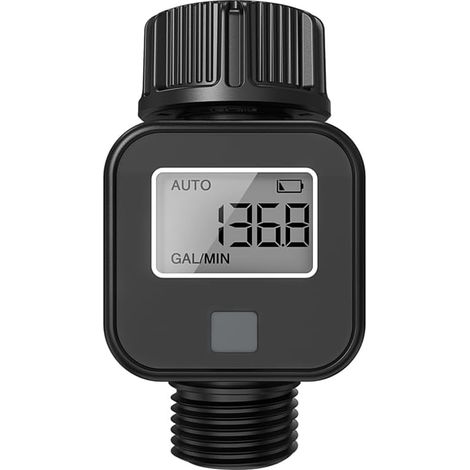 Compteur d'eau, Compteur d'eau avec Filetage Standard de 3/4 Pouce, adapté au Tuyau d'arrosage/véhicule de Camping/pelouse, Compteur 3 en 1, adapté à Une Utilisation intérieure et extérieure (1/5)