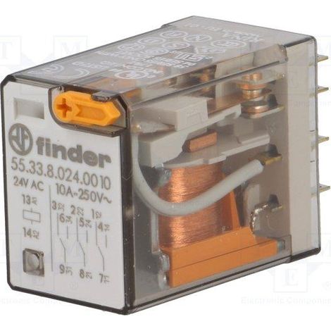 FINDER 55.33 RELE 24VAC 3Ctos 10Amp