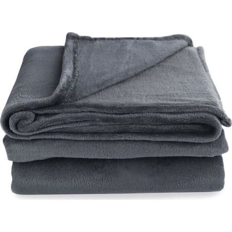 Plaid Microfibre Polaire - 70 x 150 cm - Pour Canapé Lit ou Pique-Nique - 1 Pièce (1/3)