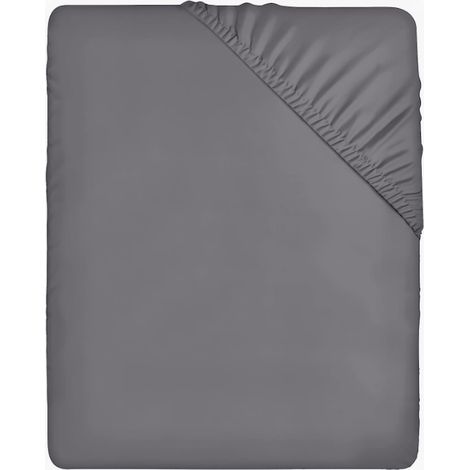 Protège-matelas imperméable, housse de matelas grise, 120 x 200 x 30 cm (1/4)