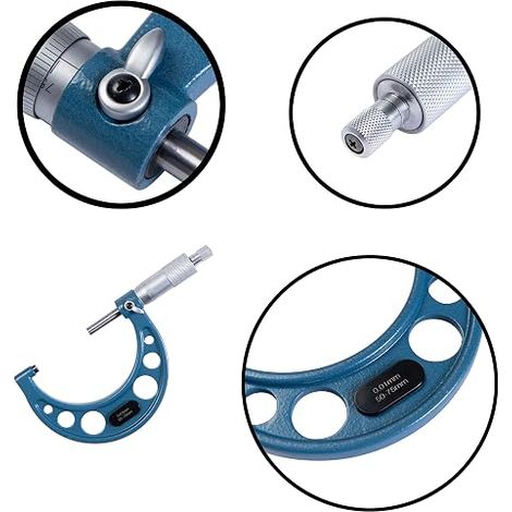 Metric External Micrometers Precision Machinist Tools (1/4)