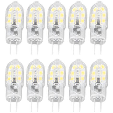10 pièces G4 LED ampoule luminosité gradation haute couleur rendu coque transparente ampoules pour paysage lumières DC 12V lumière chaude (1/5)