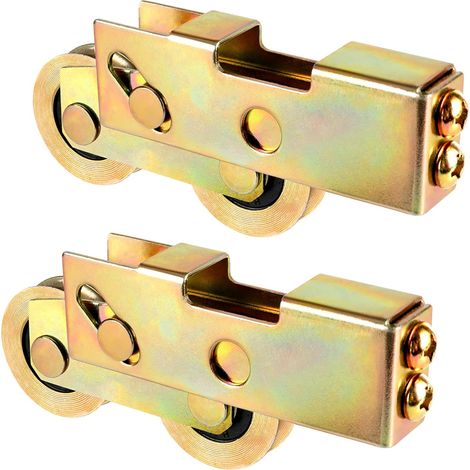 Tandemrollenbaugruppe für Terrassenschiebetüren, Ersatzrollen für Huazu-Schiebetüren, 1-1/4"-Stahlkugellager
