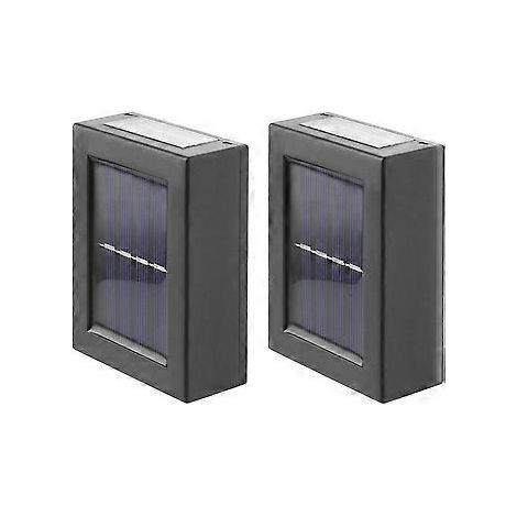 Set mit 2 solarbetriebenen Außenwandleuchten (nach oben und unten gerichtet), warmweiß