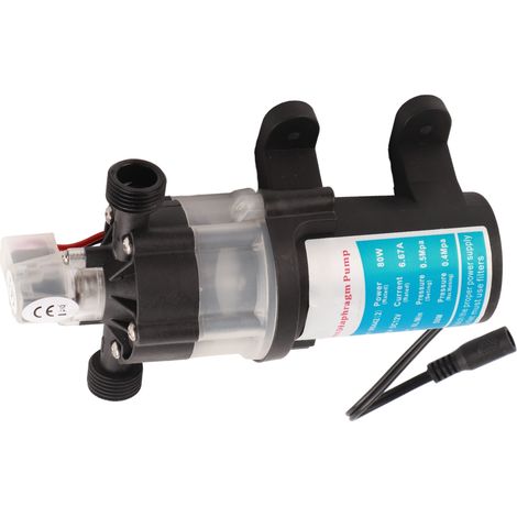 Pompe à eau miniature électrique à membrane CC silencieuse, auto-amorçante, à démarrage/arrêt automatique, 80 W par pompe, tension nominale 12 V (1/5)