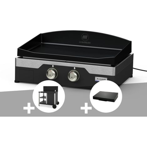 Kit plancha électrique Allure 260 Duo Le Marquier + Desserte + Couvercle