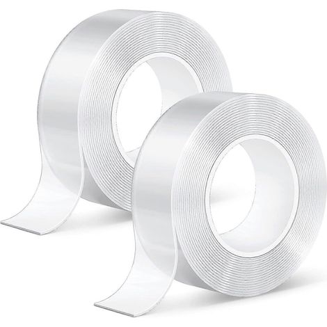 Ruban adhésif double face ultra-résistant, nano-ruban adhésif lavable sans couture, ruban adhésif double face transparent, imperméable et antidérapant (1/4)