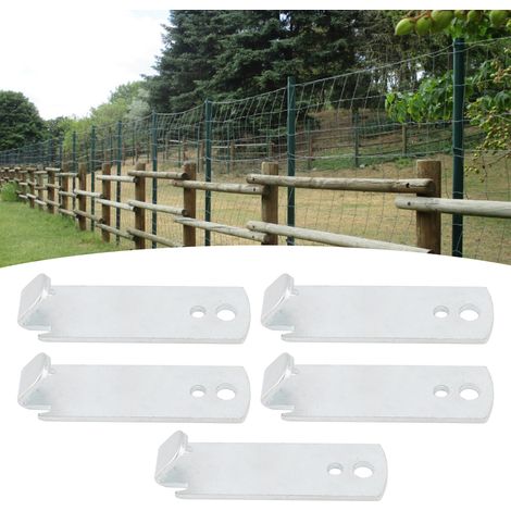 Herramienta para torcer alambre [5 piezas] fabricada en acero robusto para fijaciones de postes en T [Dimensiones: 8,5 x 2,5 cm] para jardinería, agricultura y obras de construcción. (1/5)