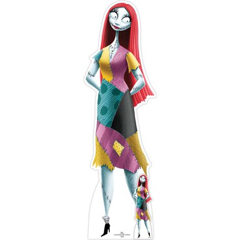 Figurine en carton Sally mains derrière le dos - L'Etrange Noël de Monsieur Jack - Haut 169 cm (1/5)