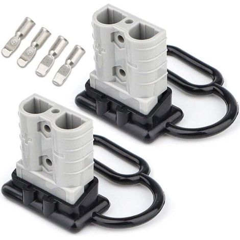 Connecteur de batterie 50A, calibre de fil 6-10, une paire de prises, connecteur Anderson, connecteur de prise de batterie à connexion rapide. (1/4)