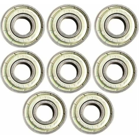 Lot de 8 roulements à roulettes scellés 608ZZ (ABEC11) en acier inoxydable (1/5)