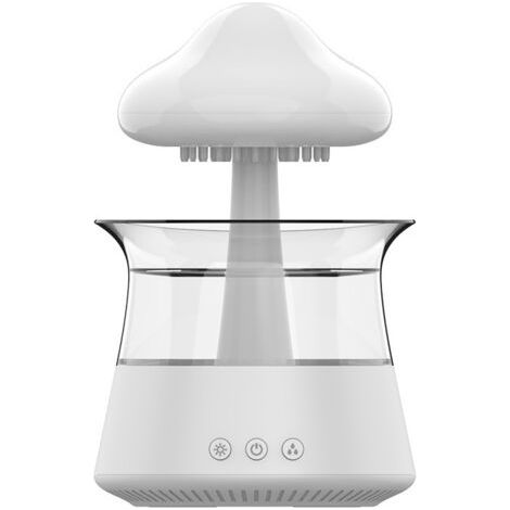 royaluxe-Humidificateur en Forme de Nuage de Pluie, diffuseur d'huiles essentielles, Jolie veilleuse en Forme de Champignon avec 7 Couleurs changeantes, Fontaine de Bureau, Goutte d'eau sonore pour (B (1/4)