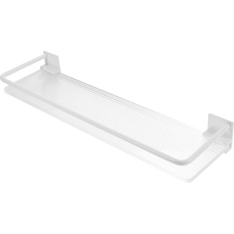 Étagère de douche blanc, support mural acrylique Mural de Produit Cosmétique, Porte-Serviettes, Étagère de Rangement de Douche / 30CM (1/5)