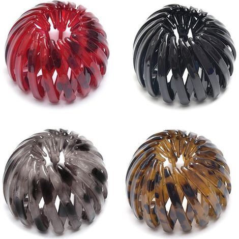 Pinces À Cheveux - Fixation En Forme De Nid D'Oiseau - Pour Coiffure Rapide Et Tenue Stable - Lot De 6 (1/5)