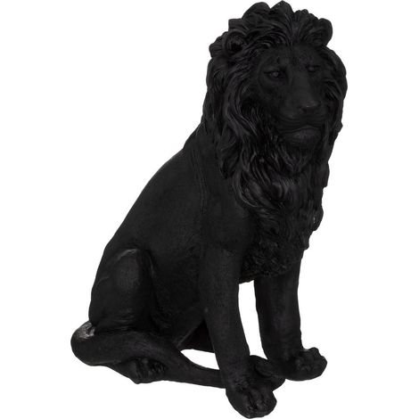 Statuette Löwe - schwarz H51 -5 cm