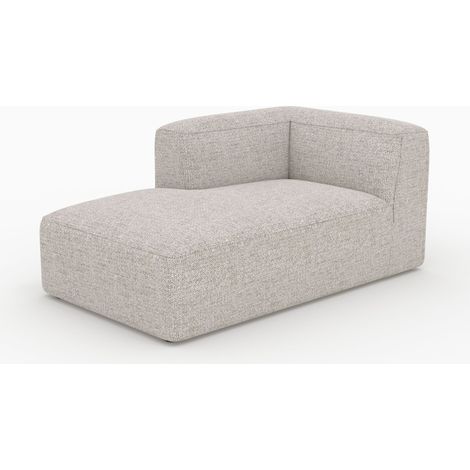 Méridienne d'angle à gauche pour canapé modulable en tissu beige - Hestia (1/5)