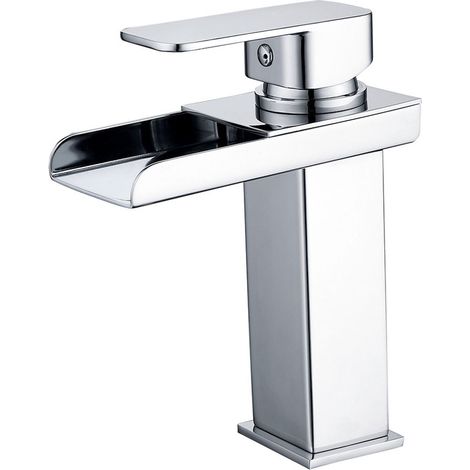 Crediri Badezimmerarmatur, Wasserfall-Waschtischarmatur, Badezimmerarmatur, Mischbatterie, Badezimmerwaschbeckenarmatur, Toilettenarmatur, Chrom
