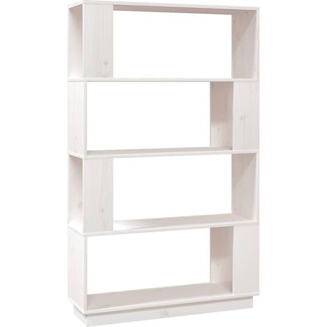 Maison Exclusive - Bücherregal/Raumteiler Weiß 80x25x132 cm Massi (1/5)