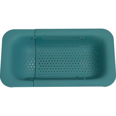 Sollbry Escurridor retráctil de plástico para fregadero, ideal para almacenar y lavar platos, frutas y verduras (verde). (1/3)