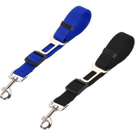Harnais Voiture Chien - fy - Ceinture de Sécurité Réglable pour Animaux de Compagnie - Bleu et Noir (1/4)