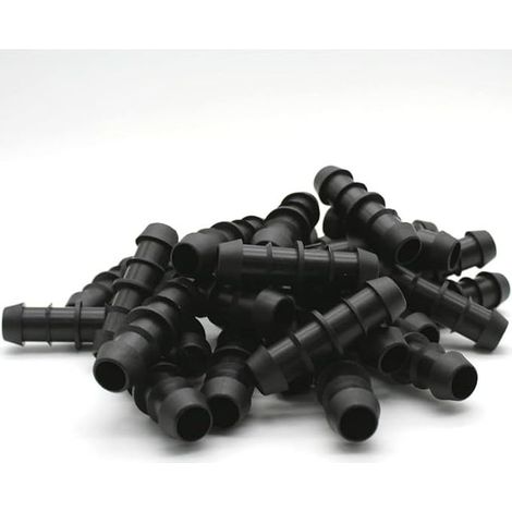 Drip Joints Connecting Link for Irrigation Pipe Black (1/5)