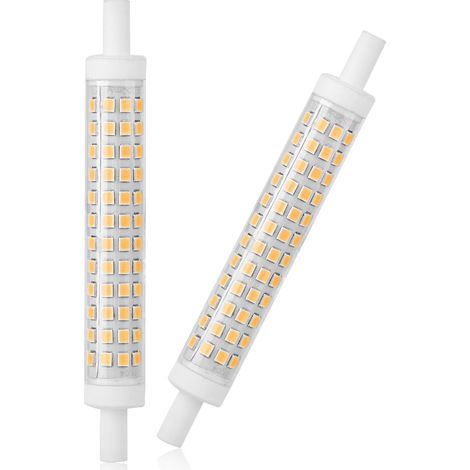 Lot de 2 ampoules LED R7S 10W 120 à double culot, remplacement de lampe halogène AC85-265V (blanc chaud) (1/5)