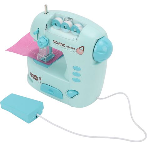 Mini machine à coudre pour enfants débutants, kit de couture jouet, petit appareil avec bouton latéral pour l'éducation précoce (1/5)