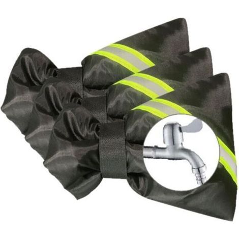 3 confezioni di coperture per rubinetti esterni per la protezione dal gelo invernale, copertura per beccuccio di tubo da 17-21 cm, riutilizzabile, spessa, isolante e impermeabile (1/4)