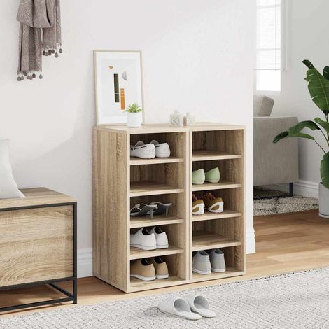 vidaXL Zapateros 2 uds contrachapado roble Sonoma 31,5x35x70cm (1/5)