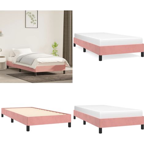 Bettgestell Rosa 80x200 cm Samt - Samtbett - Rosa Bettgestell - Doppelbett Gestell - Schlafzimmer Dekoration - Boxspringbetten - Home & Living (1/5)