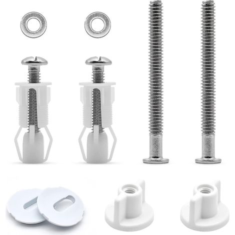 Accessoires pour abattants de toilettes, vis et boulons universels pour abattants de toilettes, charnières d'abattant de toilettes, boulons et écrous à expansion (1/5)