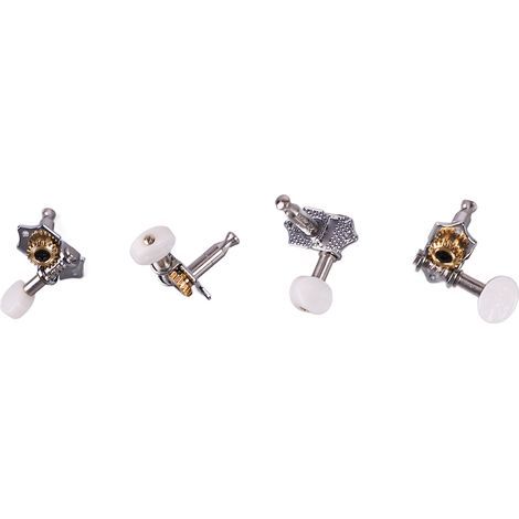 4 mécanismes de réglage pour ukulélé en métal chromé, pièces de rechange pour accordeur à tête (1/5)