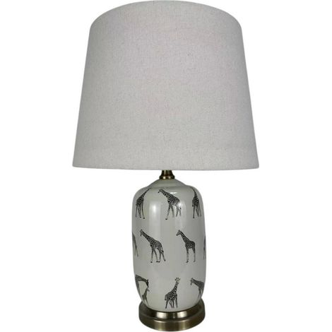 Lamp and Shade - Ceramic - L14 x W14 x H41 cm