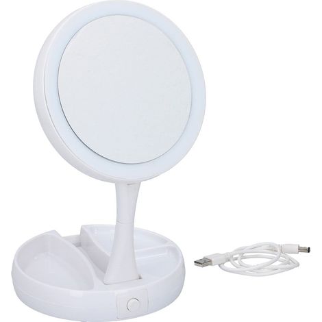 Klappbarer LED-Vergrößerungsspiegel 16 x 16 x 29 cm (1/4)