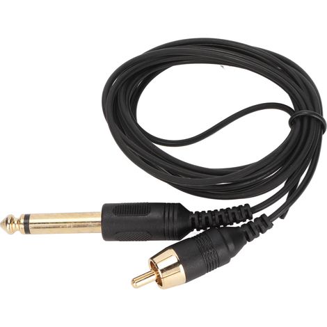 Cordon de clip pour machine à tatouer, 2 m flexible, transmission stable, interface RCA, câble de connexion robuste (1/5)