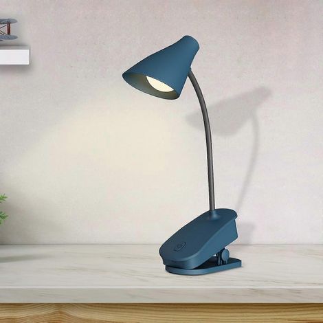 Lampe de bureau à pince LED, lampe de chevet portable avec rangement, lampe de bureau rechargeable USB, lampe de chevet à pince, veilleuse, cadeau (1/5)