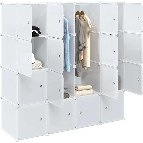 Organizzatore Portaoggetti con 16 Cubi e Aste per Appendere PP vidaXL