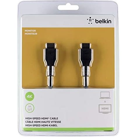 Belkin HDMI Digital Video Cable 5m Belkin - Câble standard HDMI vers HDMI avec connecteurs en Nickel - 5M - Noir (1/2)