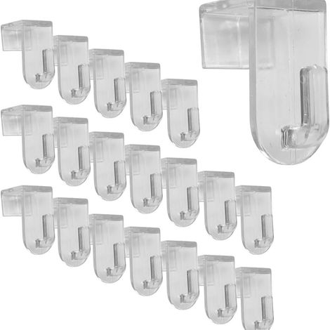 Crochets de fenêtre, crochets décoratifs, couleur transparente 20 PCS, 35 x 20 mm (1/5)