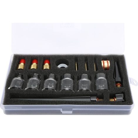 Kit D'accessoires de Torche de Soudage, Pince de Tungstène de Buse de Tasse en Verre D'électrode pour Pistolet de Soudage à L'argon WP9 / 20