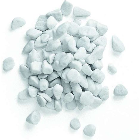 Ciottoli di Marmo Bianco Carrara - Decorazione Giardino - 20 kg (1/2)