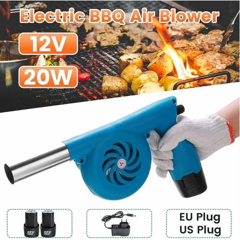Barbecue extérieur camping souffleur électrique rechargeable Vento grand petit souffleur (bleu) (1/4)