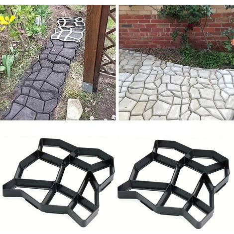 2 pièces moule en pierre chaussée moules en béton rivière pierre passerelle passerelle chaussée route ciment moules pour pelouse et jardin (1/5)