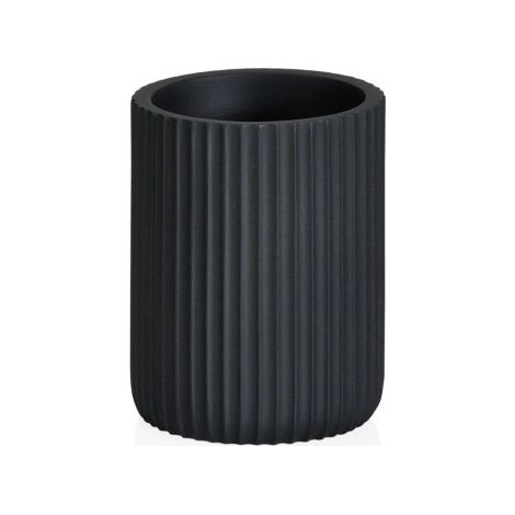 Porte Brosse à Dents en Résine Noire Stripes (1/2)