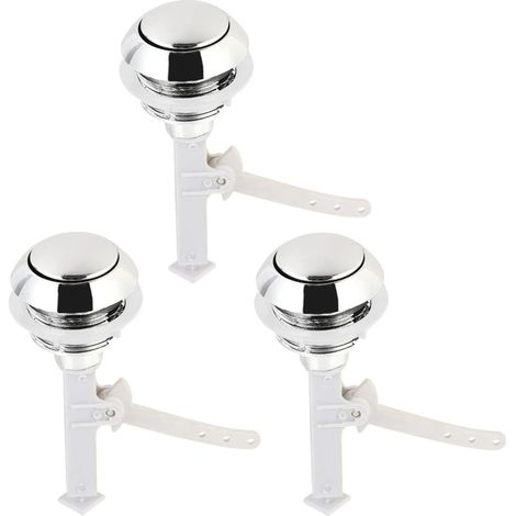 3pièces Bouton Poussoir Wc Simple Bouton (1/5)