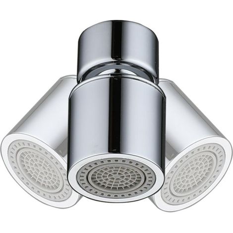 Aeratore per rubinetto, filtro per rubinetto girevole a 360° con 2 modalità di spruzzo, anti-schizzo, anticalcare, accessori per lavelli da bagno e da cucina, risparmio idrico - FM24 (1/4)