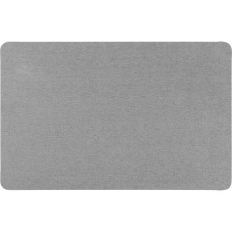 Tapis de bain séchage rapide, Absorption rapide, Antidérapant, Compatible chauffage au sol, Entretien facile, Polyester, 80x50 cm, Gris
