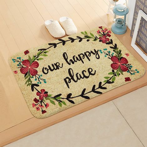 Tapis D'Entrée - Tapis Absorbant Non Glissant Pour Couloir Cuisine Salle De Bain Chambre - 40 x 60 cm - Polyester - Multicolore - 1 Pièce (1/3)